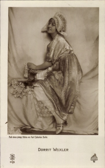 Ak Schauspieler Dorrit Weixler, Portrait im Kleid