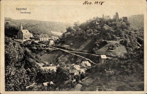 Postcard Isenburg in the Sayntal Westerwald, panorama