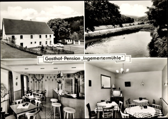 Postcard Krummenerl Meinerzhagen in the Sauerland, Gasthof Pension Ingemertermühle