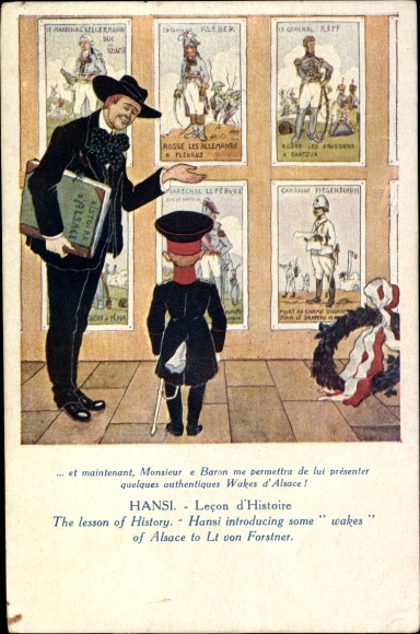 Kunstenaar ansichtkaart Hansi, Lecon d'Histoire, Lt. door Forstner