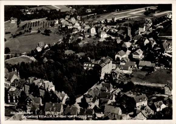 Postcard Schömberg in the Black Forest Württemberg, aerial photograph