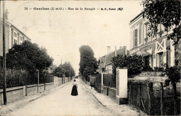 Postcard Garches Hauts de Seine, Rue de la Rangée