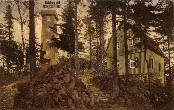 Postcard Steinberg im Vogtland, accommodation house