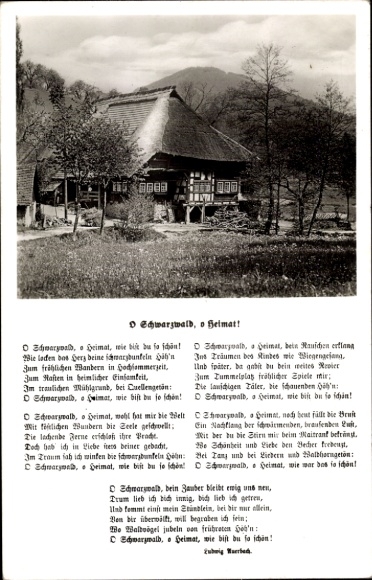 Lied Ak O Schwarzwald, o Heimat, Ludwig Uhland