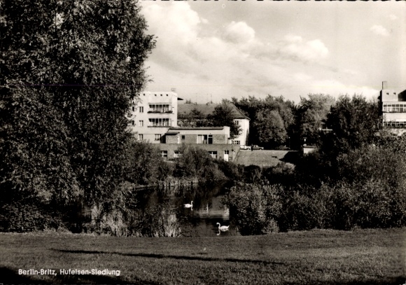 Postcard Berlin Neukölln Britz, Hufeisen-Siedlung