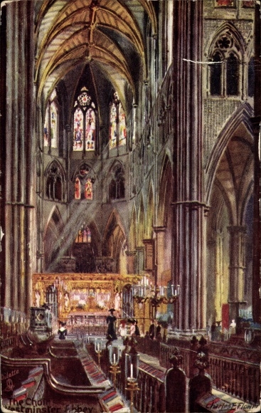 Artist Postcard Flower, Charles F., City of Westminster London City, Westminster Abbey, Tuck 7033