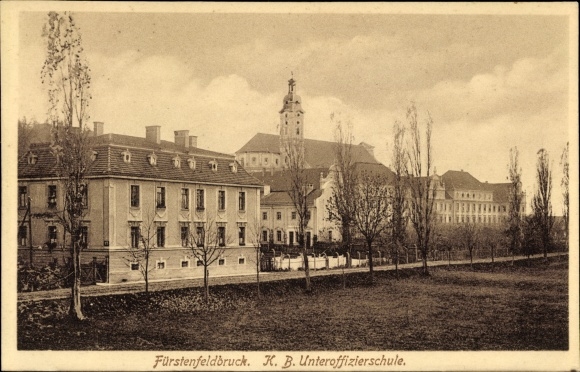 Postcard Fürstenfeldbruck in Upper Bavaria, KB NCO School