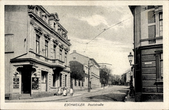 Postcard Eschweiler North Rhine Westphalia, Poststraße, Inn
