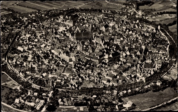 PC Nördlingen in Swabia, general view, aerial photo