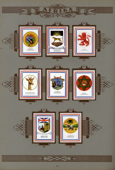 State coat of arms and national colors collective picture album Garbaty cigarette factory, Berlin 1933