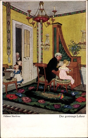 Artist PC Skarbina, Helmut, The strict teacher, piano teacher, children