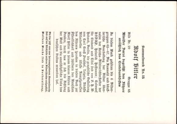 Collection picture Adolf Hitler, Minister Darre, Thanksgiving Day, Collection No. 15 Picture 29