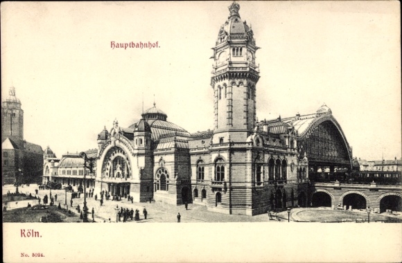 Ak Köln am Rhein, Blick auf den Hauptbahnhof, Straßenseite