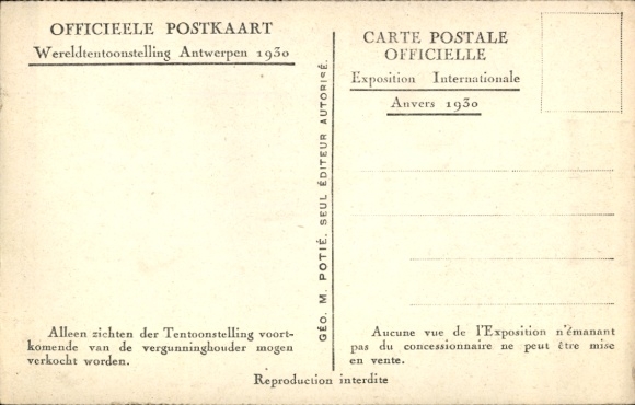 Postcard Antwerp Flanders, World Exhibition 1930, Pavilion of Canada