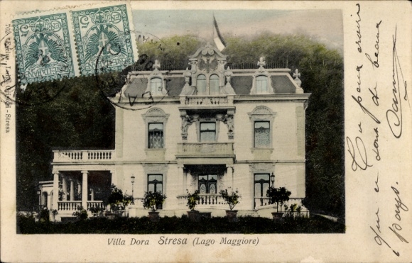 Ak Stresa Borromeo Lago Maggiore Piemonte, Villa Dora