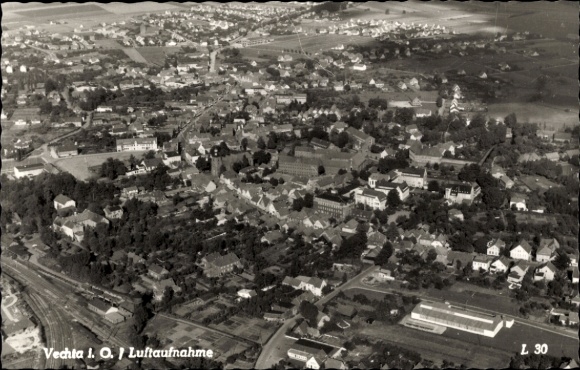 Ak Vechta in Oldenburg, Luftbild