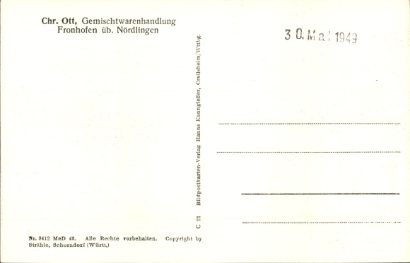 Postcard Fronhofen in the Hunsrück, aerial photograph