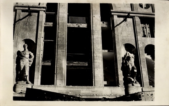 Foto Berlin Schöneberg, Theater, Nürnberger Straße, Kriegszerstörung 2. WK, Fassade, Plastiken