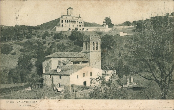 Ak Vallvidrera Barcelona Cataluña España, Iglesia