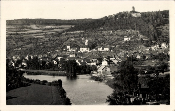 Postcard Wasungen in the Thuringian Forest, general view