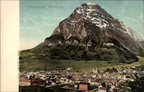 KP Glarus City Szwajcaria, góra Glärnisch, widok ogólny