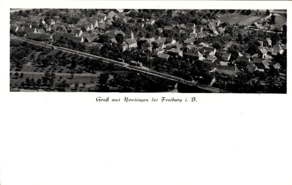 Postcard Norsingen Ehrenkirchen im Breisgau, aerial photograph