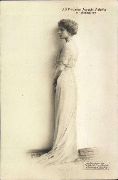 Ak Prinzessin Augusta Victoria von Hohenzollern, Königin von Portugal