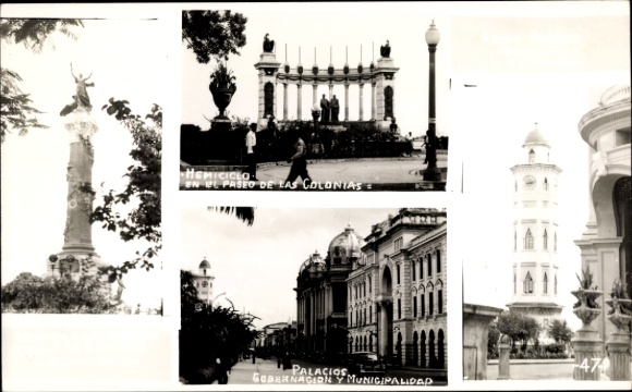 Postcard Guayaquil, Ecuador, De La Rotonda Plenary Hall, Government Palace