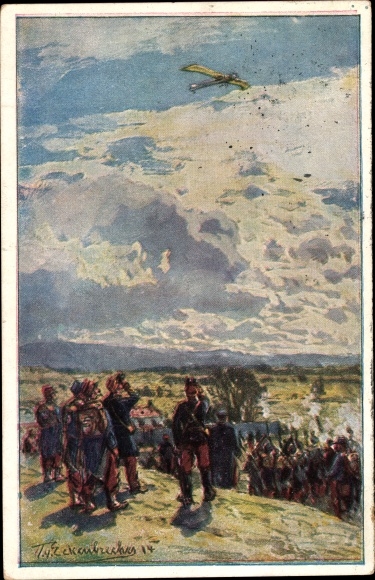 Artist PC corner breaker, T. of, bombardment of a German pigeon, air fleet association