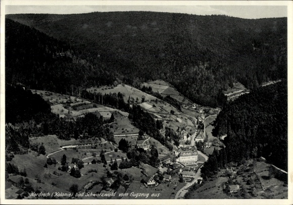 Ak Nordrach im Schwarzwald Baden, Luftaufnahme