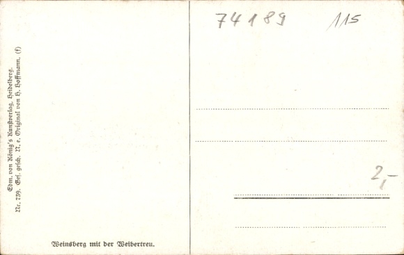 Artist Postcard Hoffmann, H., Weinsberg in the district of Heilbronn, Weibertreu