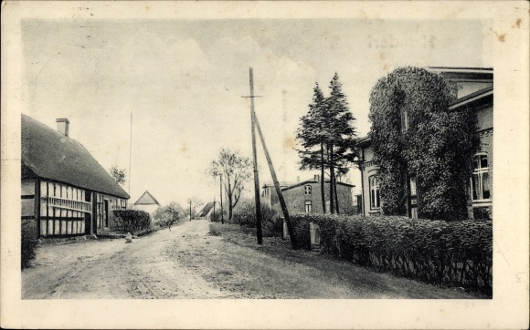 Ansichtkaart Hamdorf in Sleeswijk-Holstein, straatgedeelte
