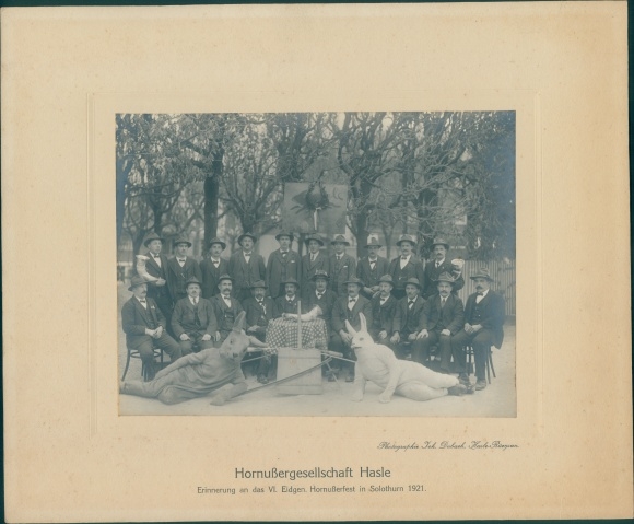 Photo Solothurn City Switzerland, Hornusser Society Hasle, VI. federal Hornusserfest 1921