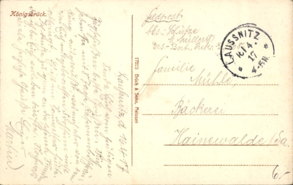 Postcard Königsbrück in Upper Lusatia, general view