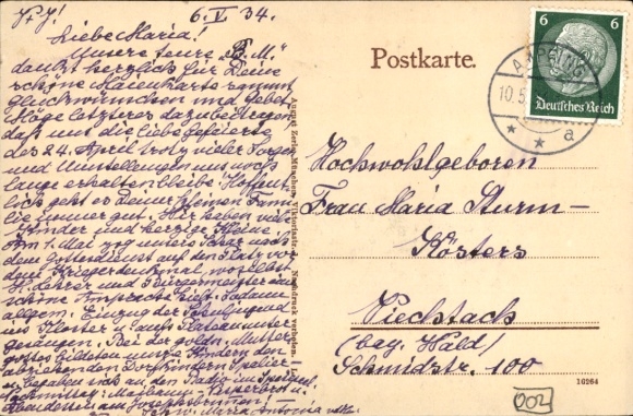 Postcard Zangberg, Educational Institution and Higher Girls' School of the Salesian Sisters of St. Joseph, Im Park