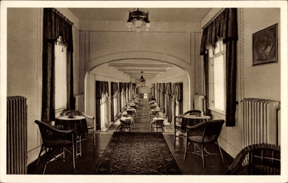 Postcard Oberhof in the Thuringian Forest, Heinrich Lorenz Foundation, Wandelhalle