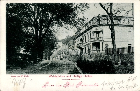 Postcard Bad Freienwalde an der Oder, Forest Castle, Holy Halls