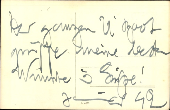 Postcard actor Ludwig Schmitz, portrait, peaked cap, autograph