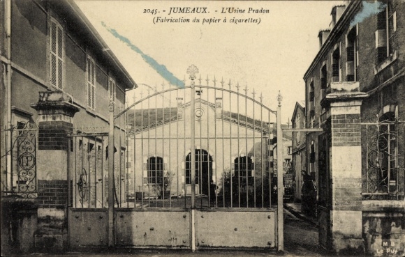 CPA Saint Jean les Deux Jumeaux Seine et Marne, Usine Pradon, Fabrication du papier à cigarettes