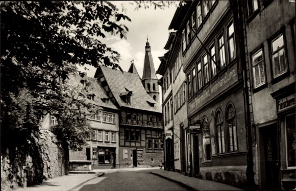 Ak Nordhausen am Harz, Barfüßerstraße, Franz Steinmüller Weinhandlung