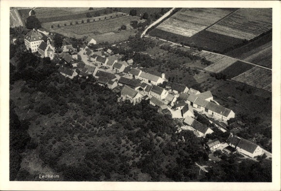 Postcard Leitheim Kaisheim in Swabia Bavaria, aerial photograph