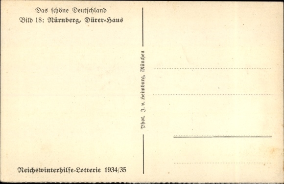 PC Nuremberg, Dürerhaus, WHW 1934/35, the beautiful Germany picture 18