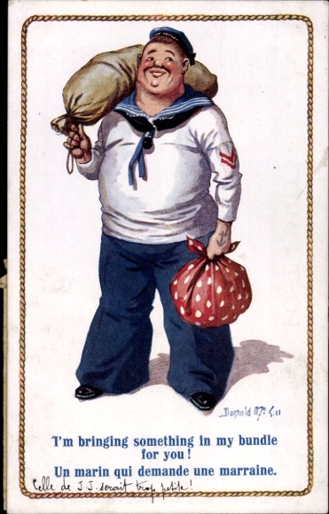 Artist Postcard McGill, Donald, Un marin qui demande une marraine, Sailor