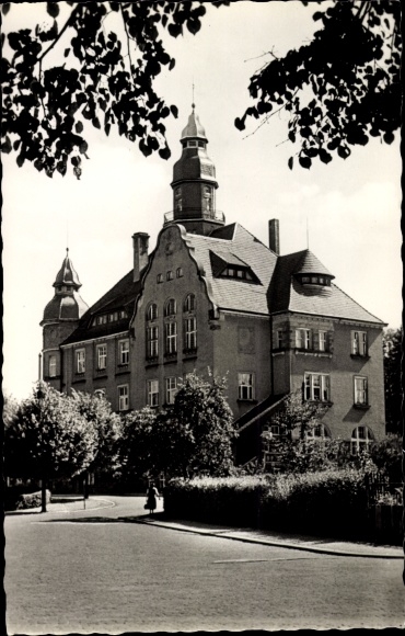 Postcard Großröhrsdorf in Saxony, town hall
