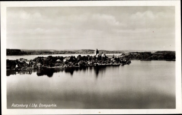 Postcard Ratzeburg in the Duchy of Lauenburg, Panorama, Cathedral