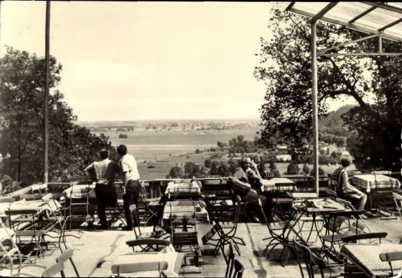 Ak Falkenberg in der Mark, Gesamtansicht, Carlsburg, Terrasse
