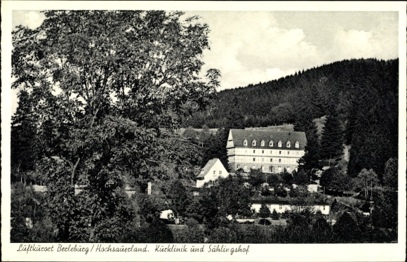 Postcard Bad Berleburg in Westphalia, Kurklinik and Sählingshof
