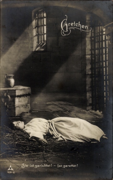 Ansichtkaart Gretchen, Faust, gevangenis, PH 4034 12
