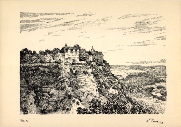 Artist PC Dornburg an der Saale Thuringia, Goethe biography in picture PCs, general view