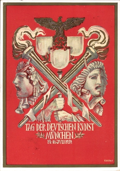Artist Postcard Kaspar, Munich, Day of German Art, 14-16 July 1939
